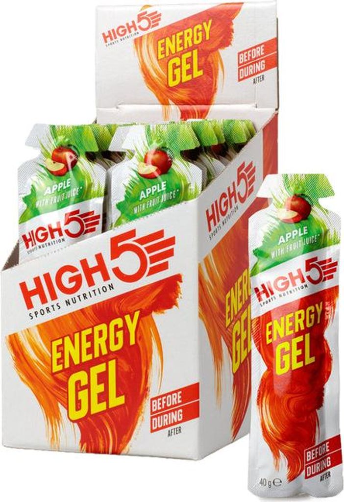 HIGH5 – Isotonisches Energy Gel – Apfelgeschmack – Energiegel – Isotonisches Sportgel – Laufen & Radfahren – 20 x 40 ml