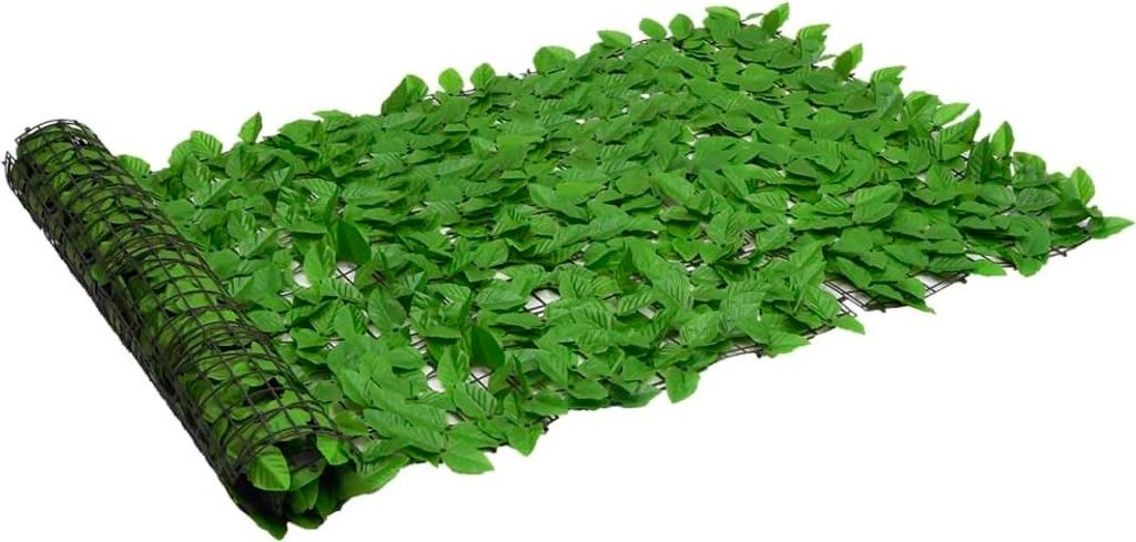 vidaXL Pare-vue de balcon avec feuilles vertes 400x100 cm Image du produit 
