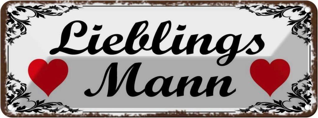 vianmo Blechschild 10x27 cm Libelingsmann Herz Männer Frauen Spruch Zitat