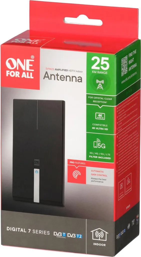 Antenne TNT Puissante pour Salon One for All SV9425-5G Spéciale 5G