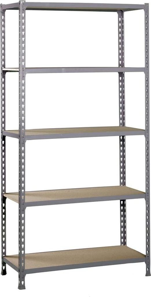 PROREGAL Schwerlastregal BIG MULI | HxBxT 200x110x50cm | 5 Fachböden | Fachlast 200kg | Grau | Lagerregal Kellerregal Werkstattregal Metallregal F...