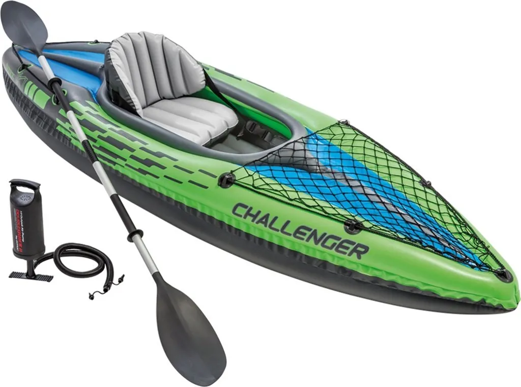 Kayak gonflable 100kg Intex Challenger K1, kit complet résistant