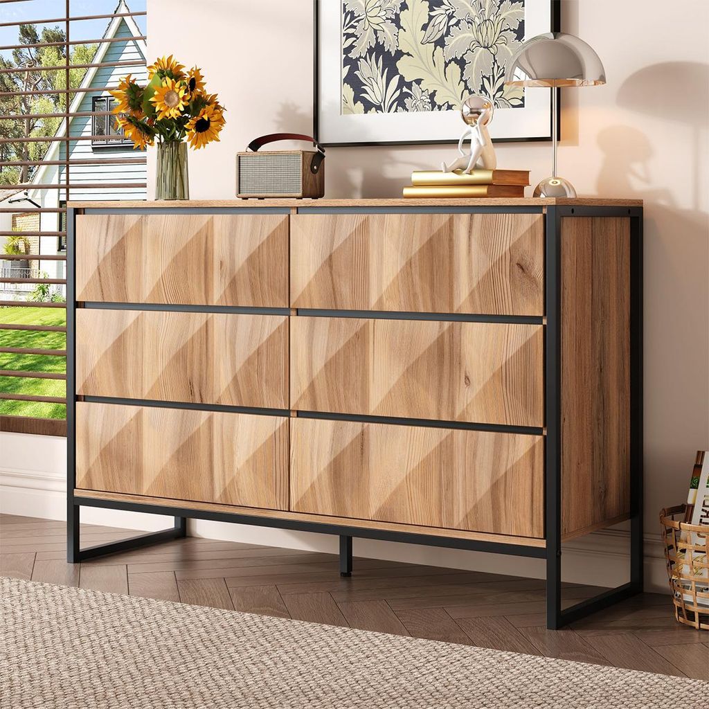 Sideboard mit Metallbeinen und erhöhten Türen Kommode Beistelltisch Aufbewahrungsschrank 120 L x 40 B x 80 H