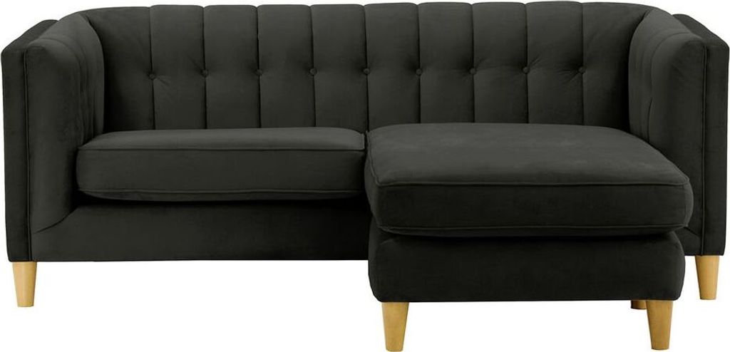 SLF24 - Ecksofa Sodre beidseitig montierbar - schwarz - Velluto 20