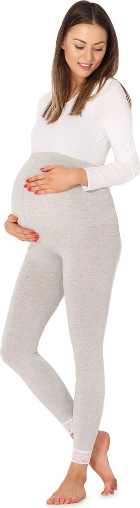 Be Mammy Damen 7/8 Umstandsleggings BE20-262 (Melange, XL)