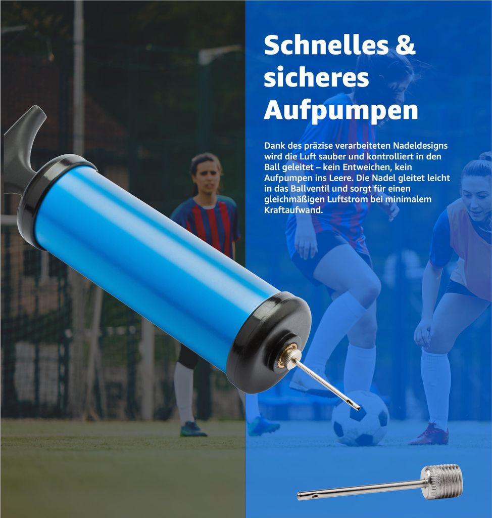 10 Aghi Per Pompa Aria In Acciaio Inox: Per Gonfiare Palloni Da Calcio, Basket, Rugby E Altri Sport, Con Custodia Portatile - 3