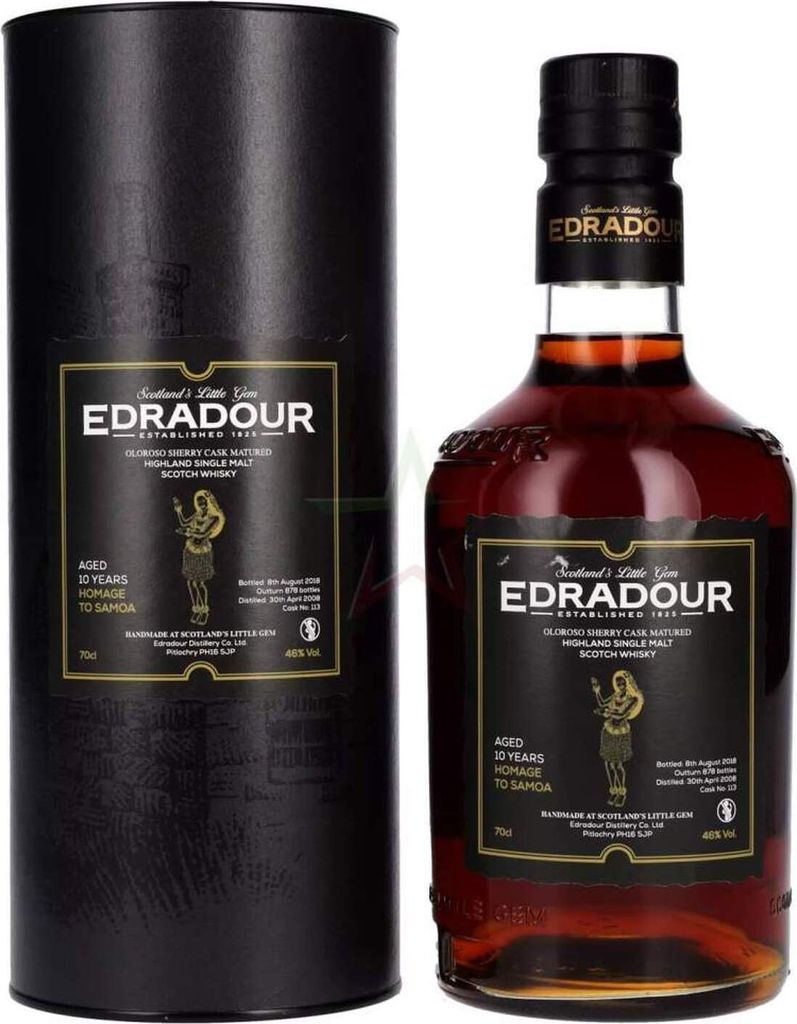 Edradour 10 Years Old HOMAGE TO SAMOA Highland Single Malt Scotch Whisky 46,00 % 0,70 Liter