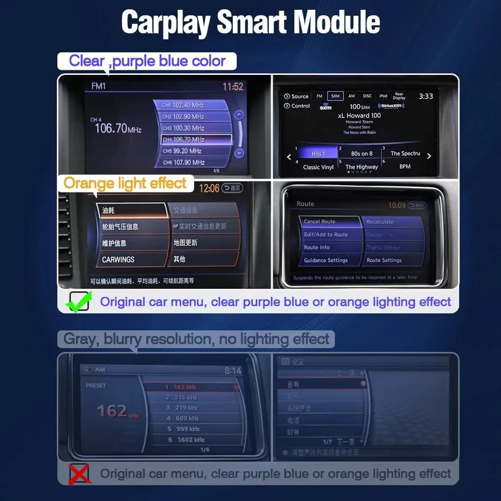 Module CarPlay sans fil et Android Auto pour Infiniti avec écran HD - 2