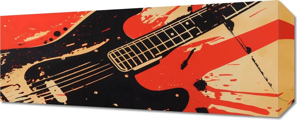 Quadro 50x20 cm Chitarra elettrica