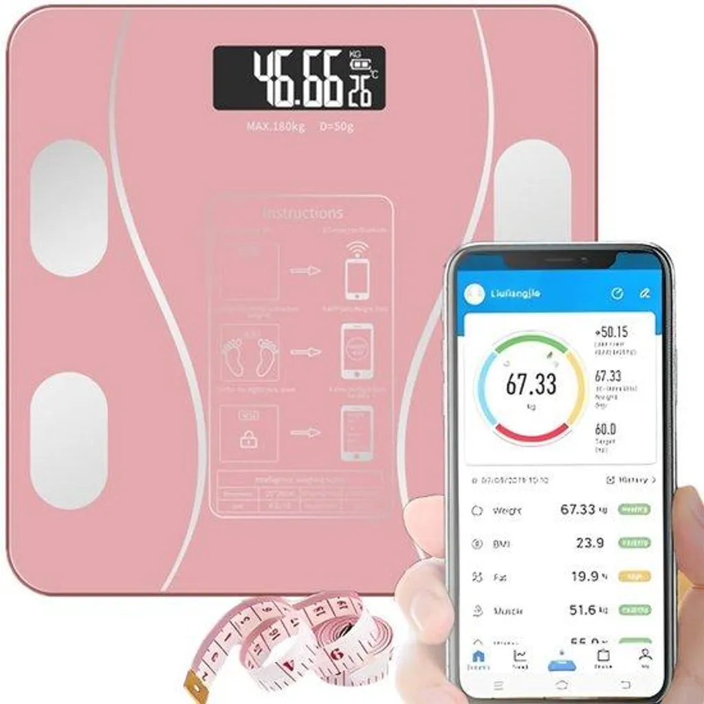 Balance connectée Bluetooth au design élégant avec 13 indices de santé