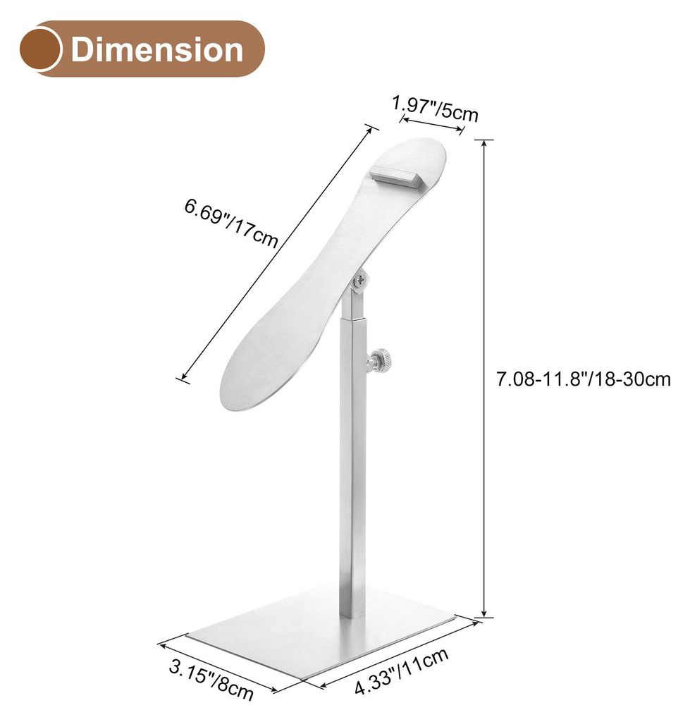 2Stk Schuh Display St?nder Verstellbar H?hen Erh?hungen St?nder Arbeitsplatte Metall Schuh Rack fš¹r Zuhause Einzelhandel Laden Zubeh?r Silber
