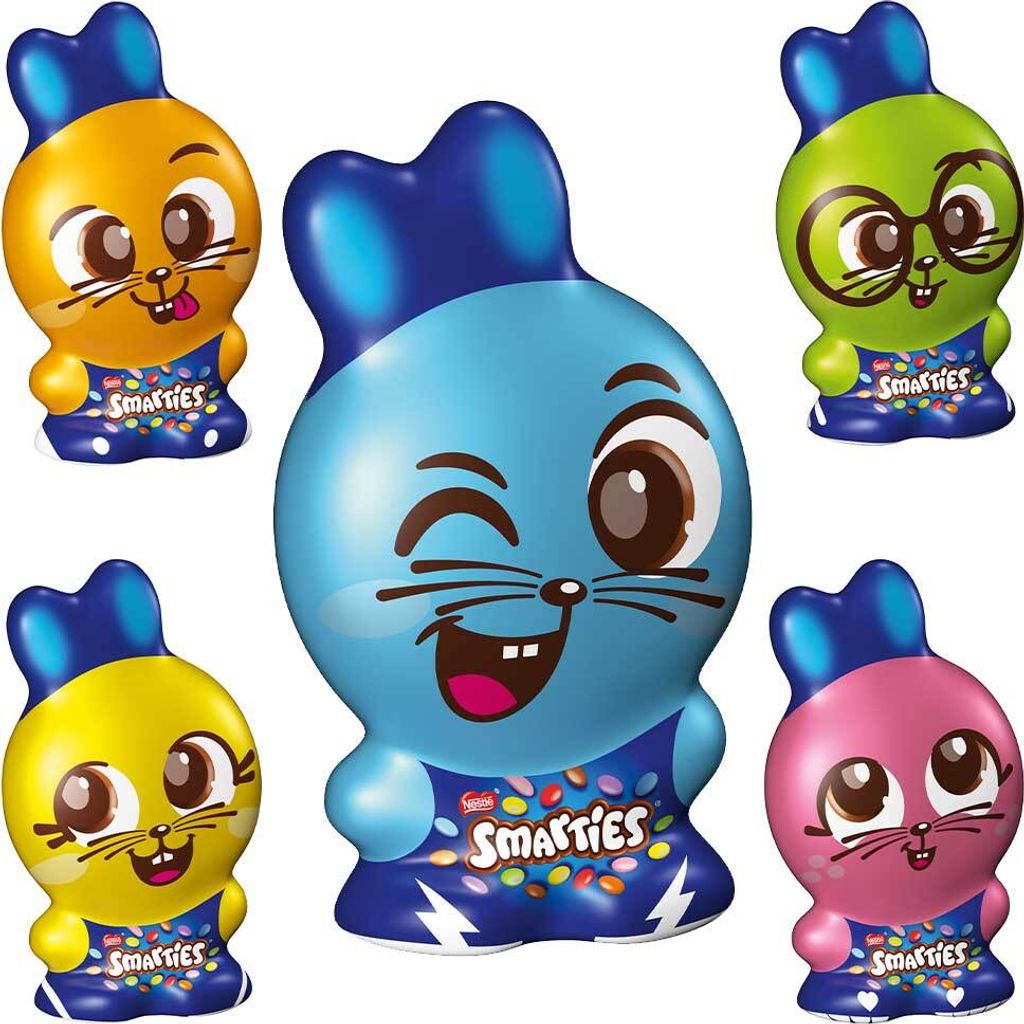 Smarties Velikonoční zajíček dutá figurka z mléčné čokolády Obrázek produktu 