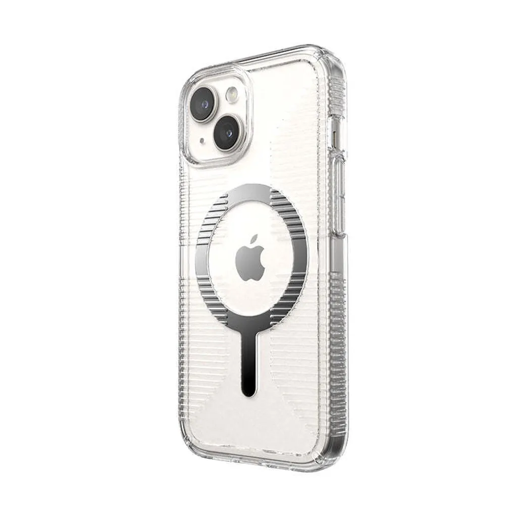 Protection iPhone 15 Speck Gemshell Grip avec MagSafe et Finition Chrome - 2