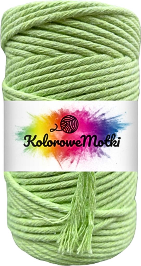 Makramee Garn Lime 2mm 60m | Naturliche Stark, Baumwollgarn, Baumwollschnur, Perfekt für Basteln