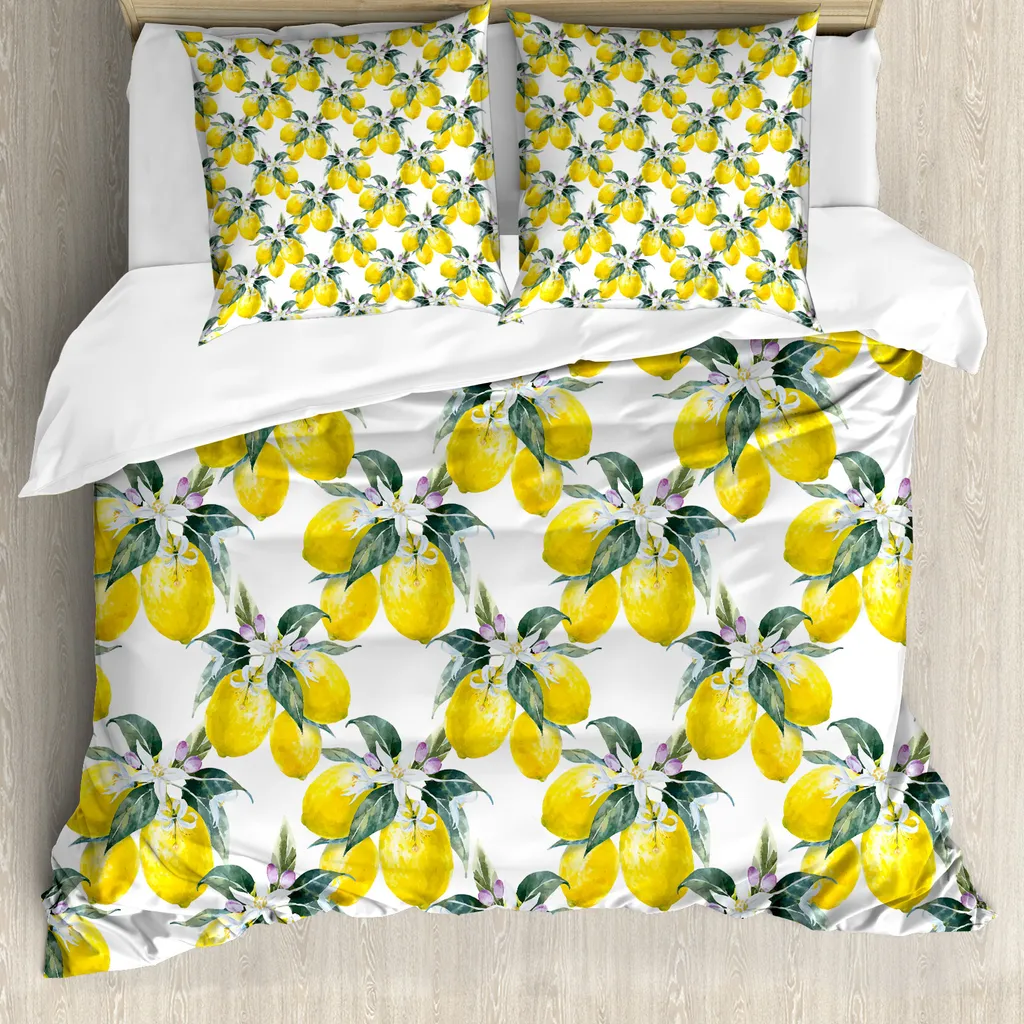 Set Copripiumino ABAKUHAUS 200x200 Verde Giallo Top Quality
