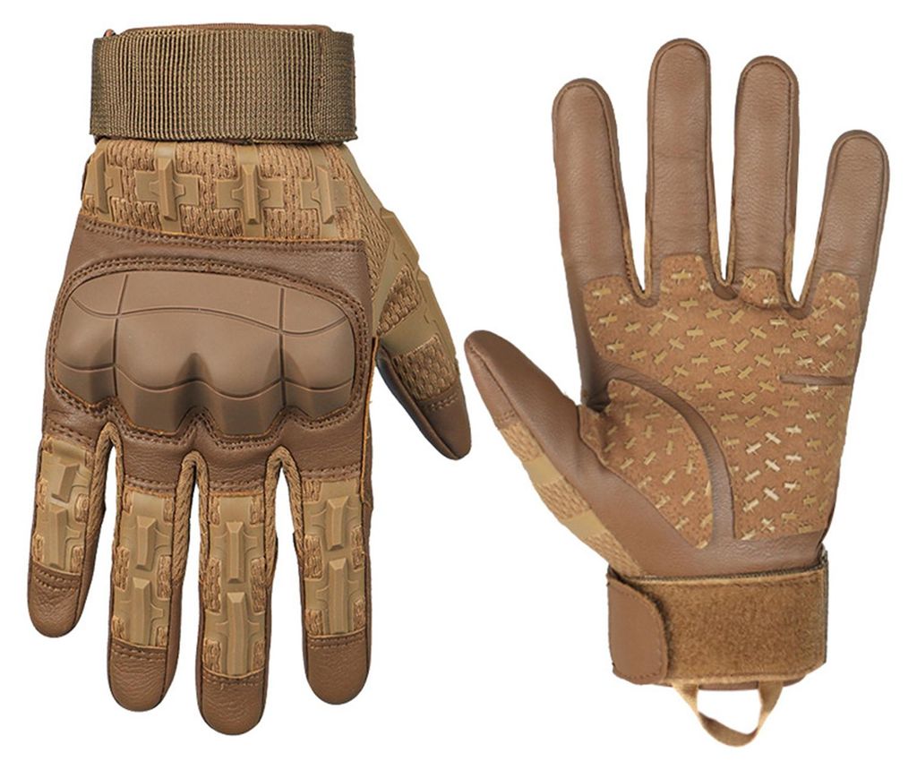1 Paar taktische Vollfingerhandschuhe, atmungsaktiv, rutschfest, für Touchscreens, Outdoor-Aktivitäten wie Camping, Airsoft, Motorradfahren, Klet...