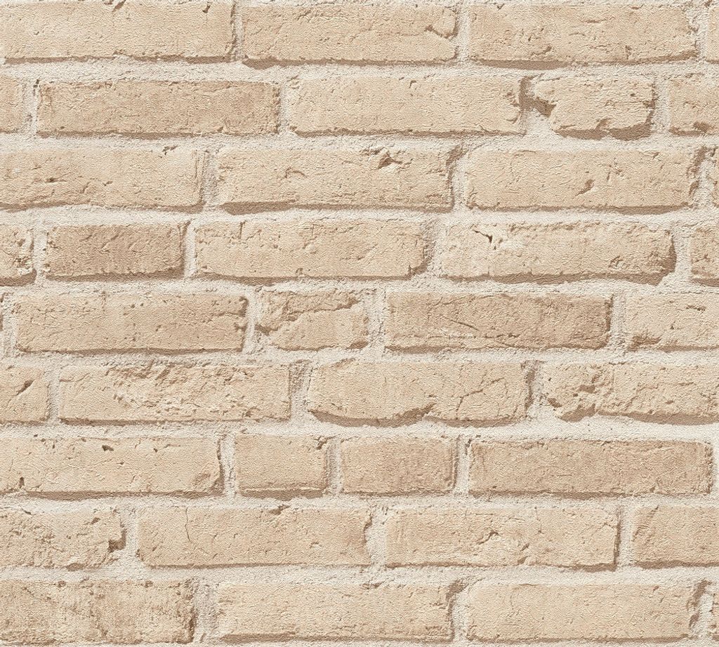 Profhome 355812-GU Stein Kacheln Tapete Natur matt beige 5,33 m2