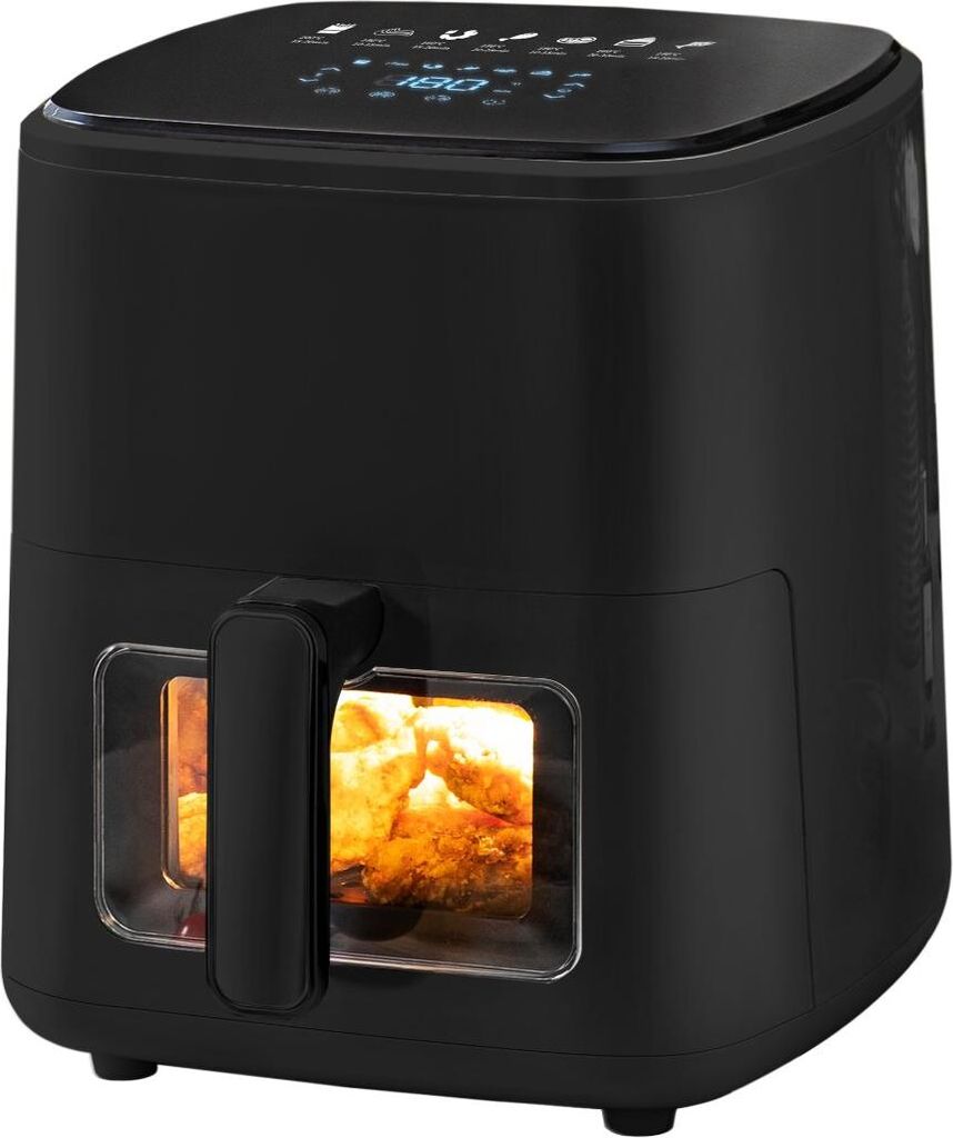 Melchioni 118340045 Fritteuse Einzelbild 5 l 1500 W Heißluftfritteuse Schwarz