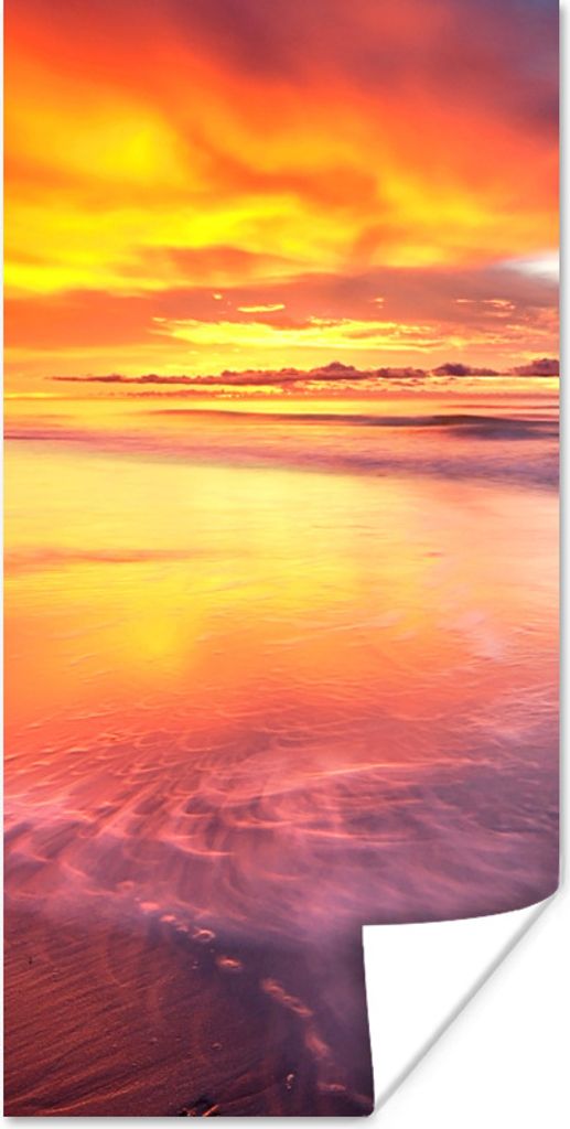 MuchoWow Poster Sonne - Wasser - Strand 40x80 cm - Dekoration
