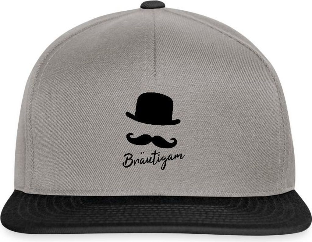 Spreadshirt Bräutigam Ehemann Jungesellenabschied Snapback Cap, One size, Graphit/Schwarz