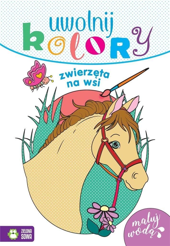 Uwolnij kolory - Zwierzęta na wsi kolorowanka z farbami