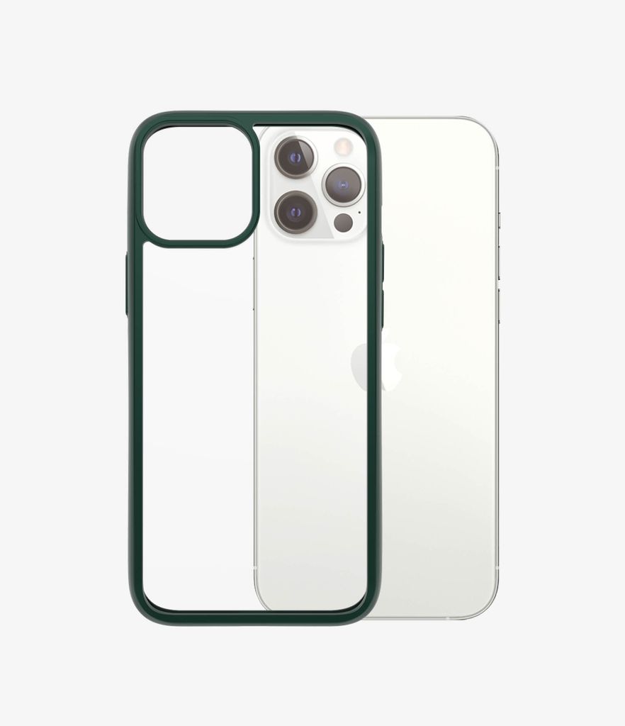 PanzerGlass Schtzhlle Case Cover Handyhlle fr iPhone 12 Pro Max Transparent mit grnem Rand
