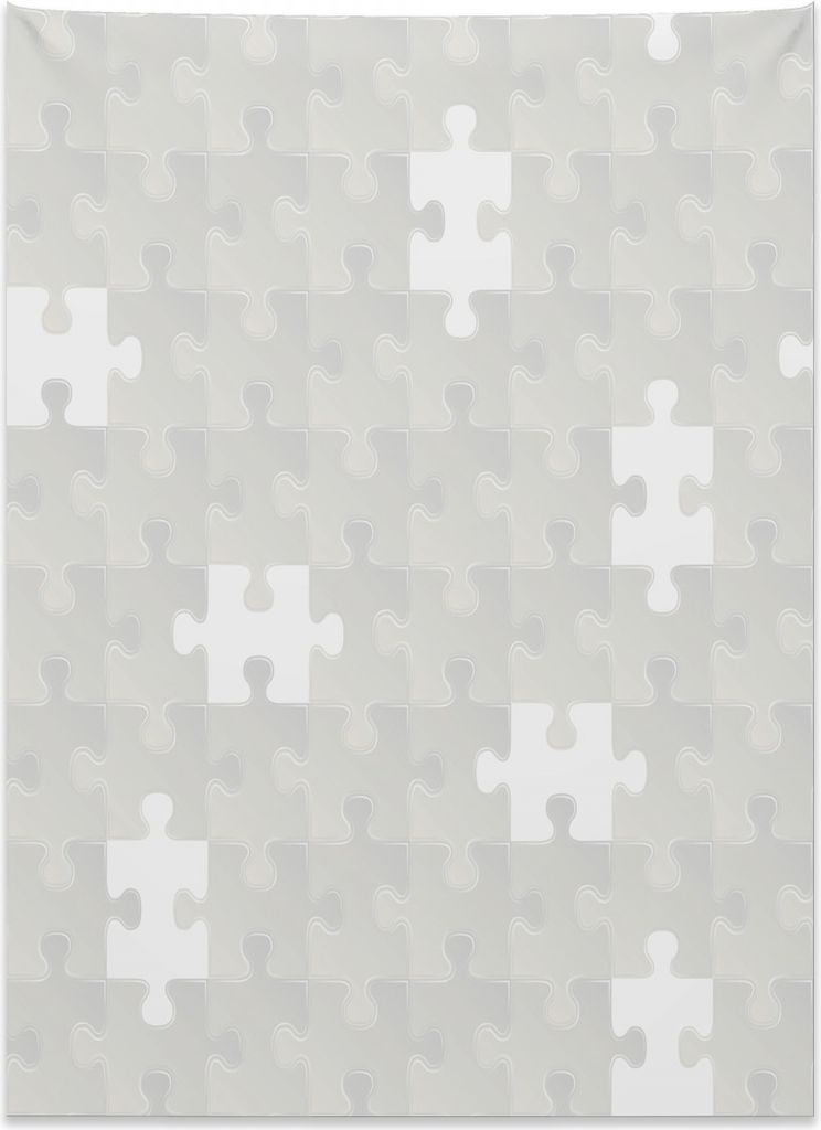 Abakuhaus Grau Wandteppich, Puzzle Spiel Hobby Thema aus Weiches Mikrofaser Stoff Kein Verblassen Klare Farben Waschbar, 110 x 150 cm, Grün