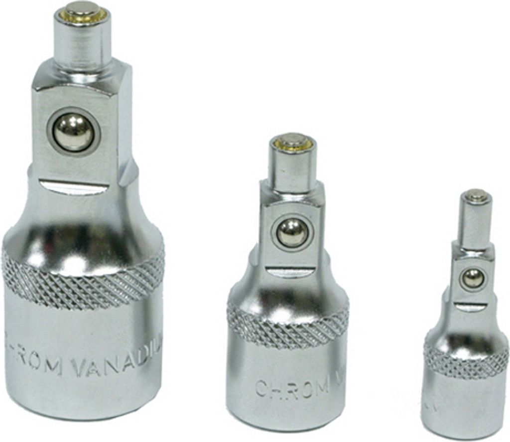 Magnet Adapter Satz 1/4" + 3/8" + 1/2" Antrieb zum halten von Schrauben 3-tlg.