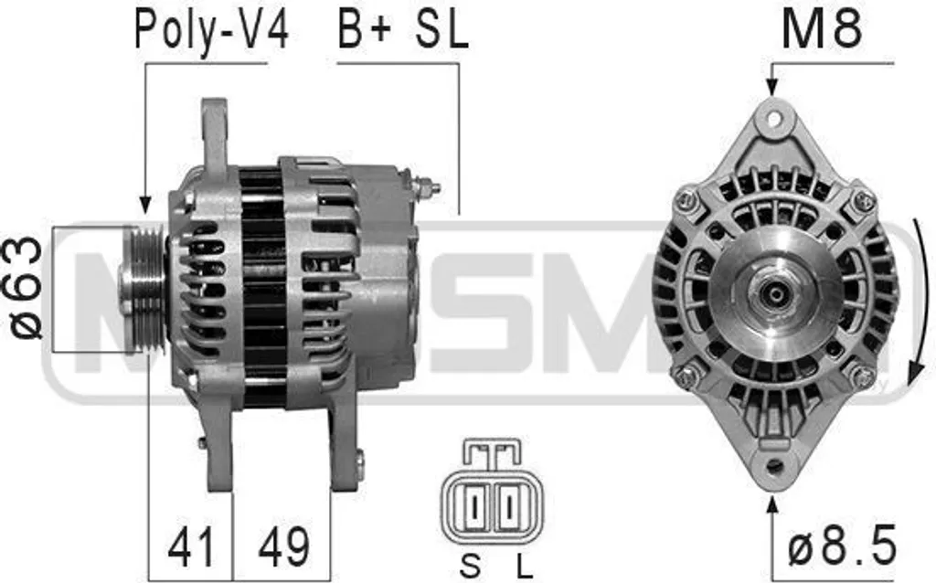 Alternateur ERA 210837A - OE A005T06591 pour Hyundai Accent I et S SLC