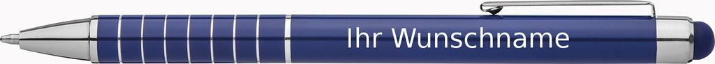 Touchpen Kugelschreiber mit Gravur / aus Metall / Farbe: blau