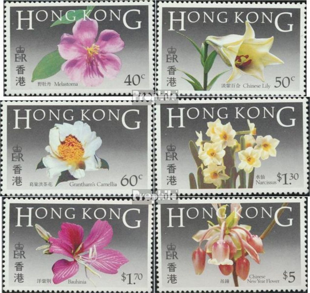 Briefmarken Hongkong 1985 Mi 468-473 (kompl.Ausg.) postfrisch Blumen