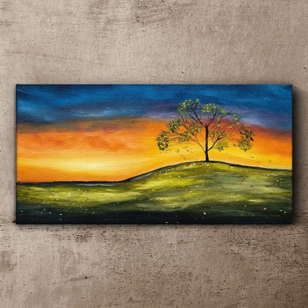 Wandgemälde auf Leinwand Ein einsamer Baum 120x60 cm