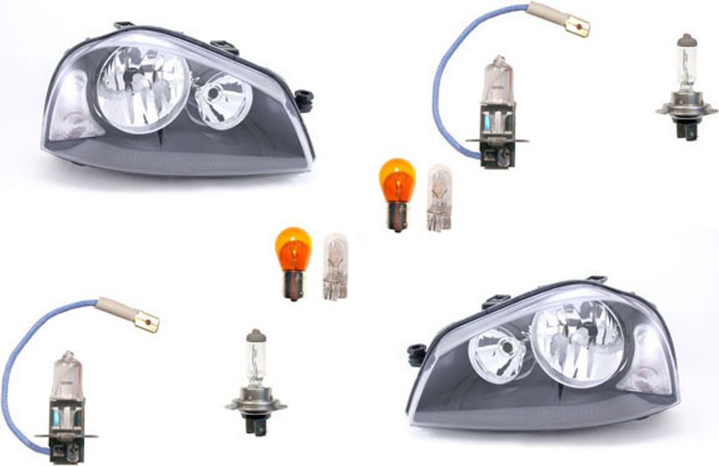 Johns, Scheinwerfer Halogen Front passend für Seat Arosa 6H 00-04 Leuchtmittel Satz L R 6H1941029 6H1941030