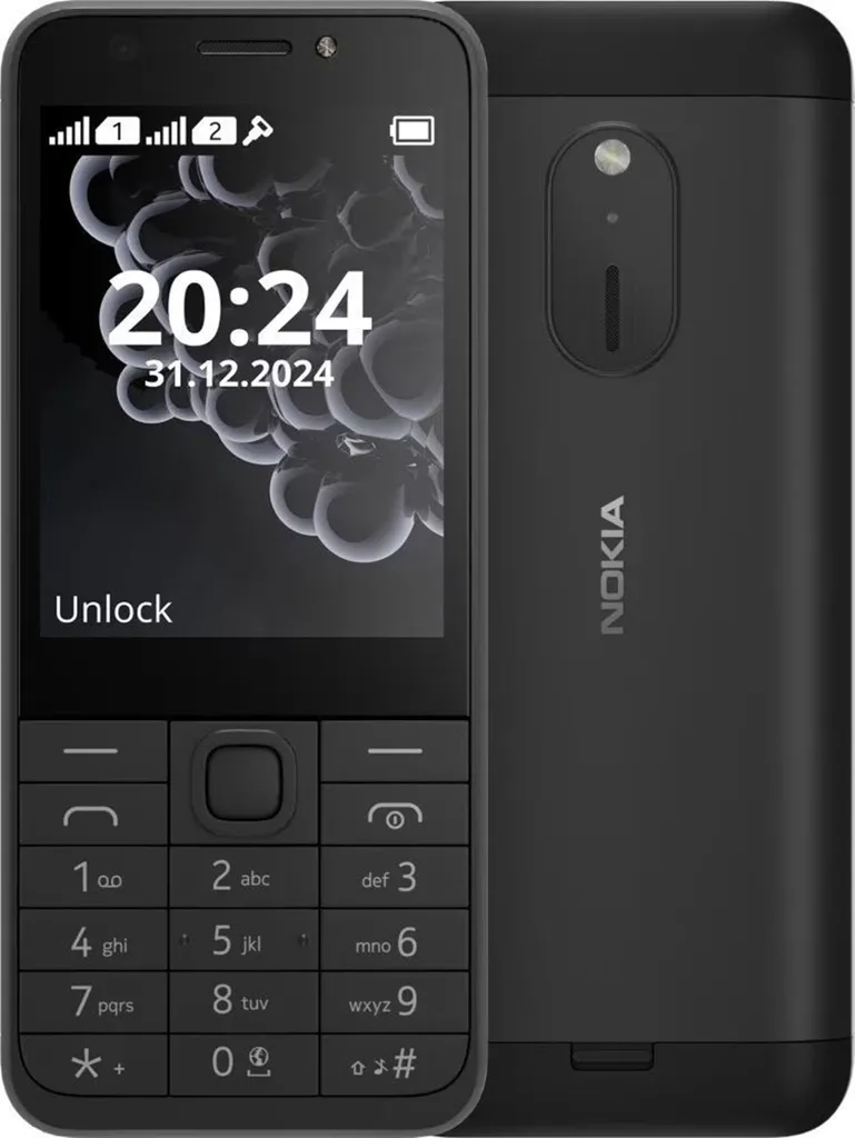 Nokia 230 (2024) DualSIM Noir - Le Mobile Idéal pour Appels et Selfies
