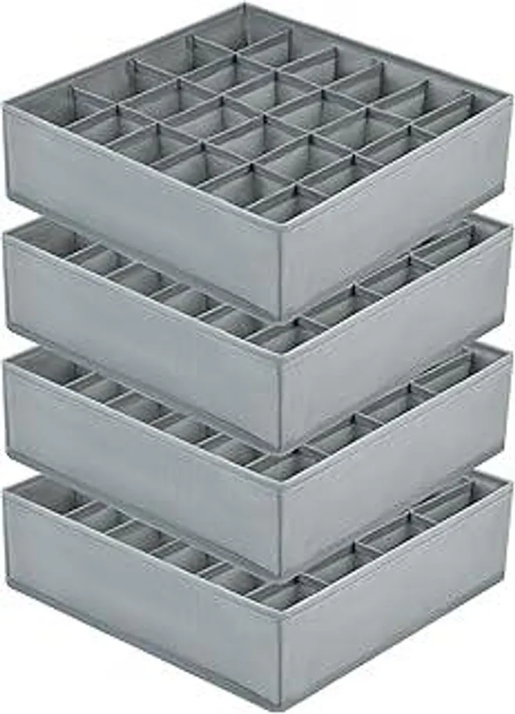 Joyoldelf Set 4 Organizer Cassetti 24 Celle per Calzini e Intimo