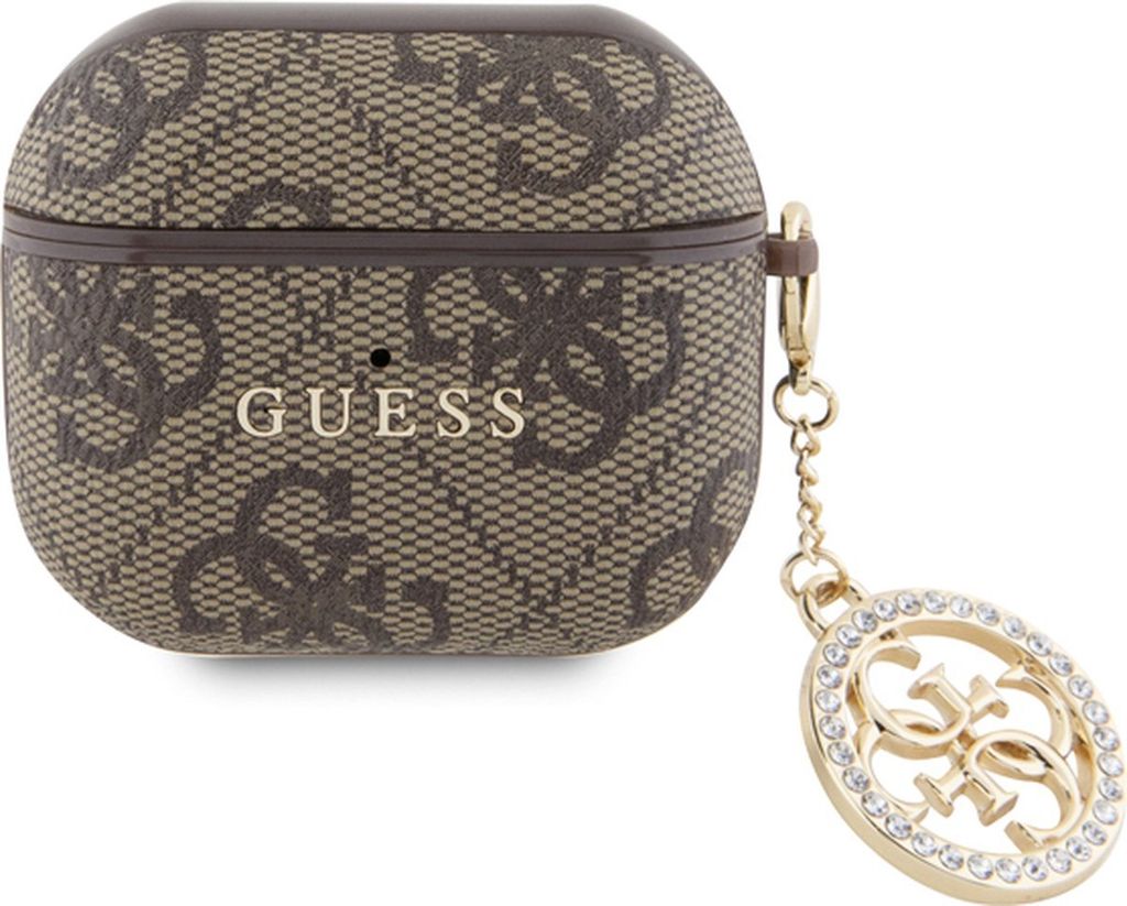 Guess, cover per Airpods 3 4G Script con charm scintillante Immagine del prodotto 