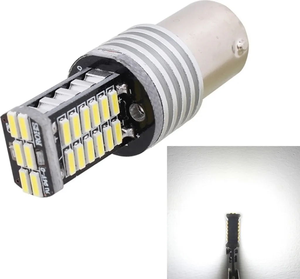 2x Lampadine LED 1156 BA15S P21W 6500K Bianco 900LM Canbus per Auto