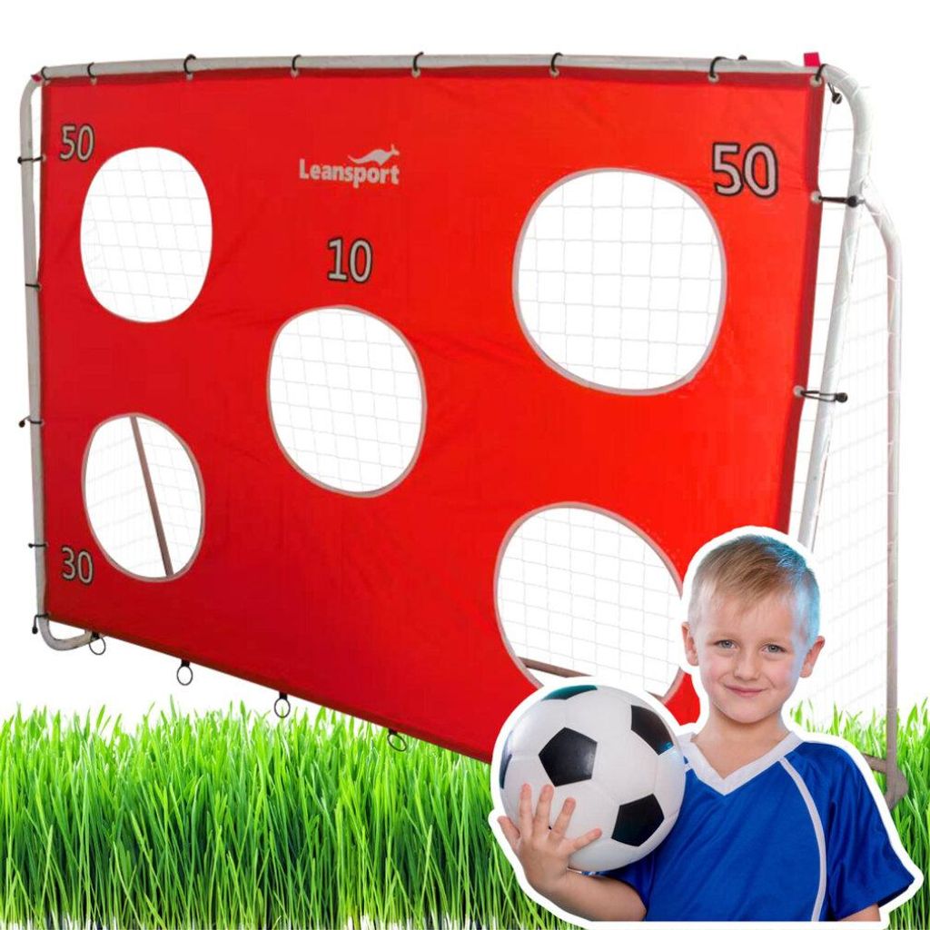Leantoys Fußball-Trainingstor mit Zielmatte
