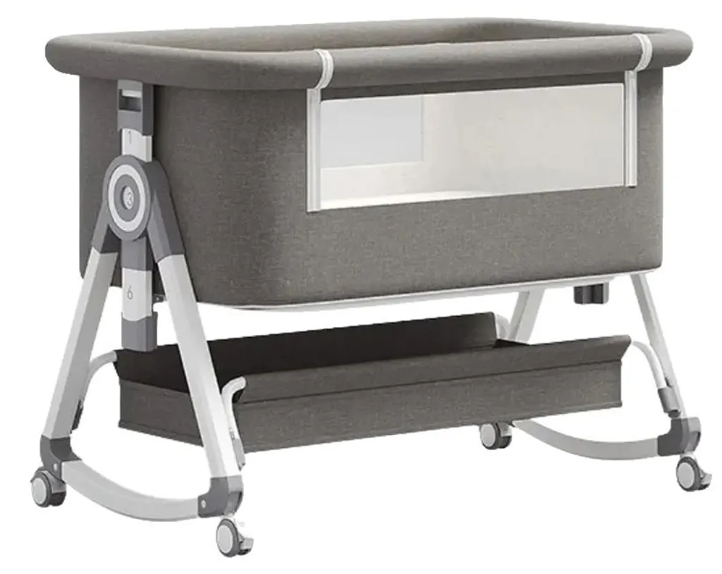 Poussette tout-terrain compacte et pliable grise HZD pour bébé