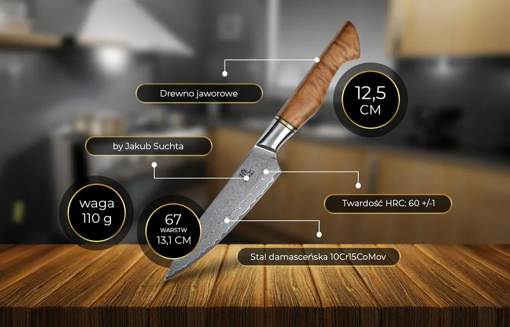 Coltello Multiuso Shiori Muro 318uniw | Acciaio Damasco 67 Strati - 4