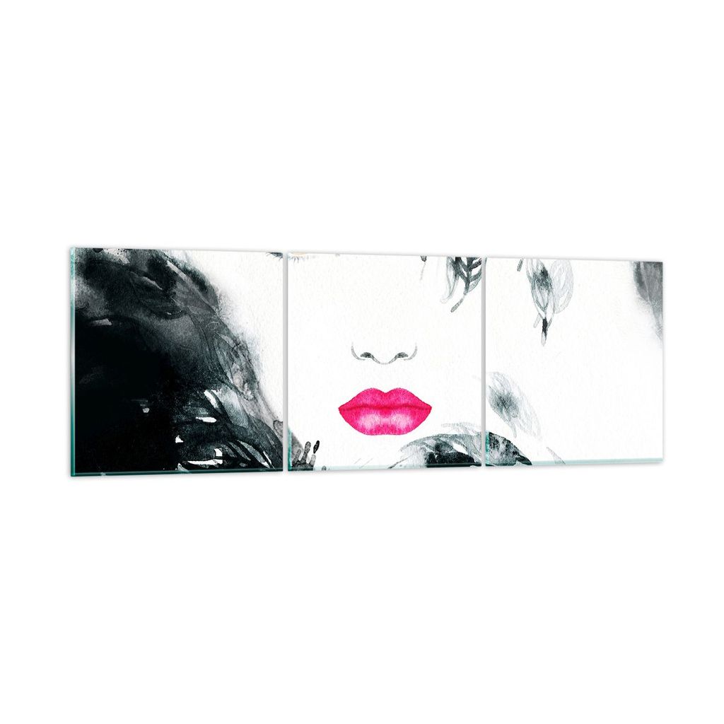 Bilder auf glas - Frau Abstraktion - 150x50cm - Glasbilder - Wandbilder - Kunstdruck - zum Aufhängen bereit - Wanddekoration aus Glas - Glas Bilde...