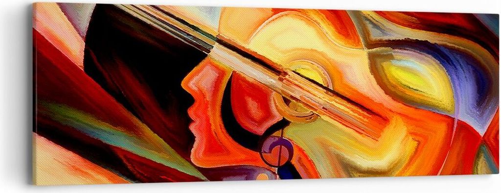 Bild auf Leinwand - Leinwandbild - Abstraktion modern - 90x30cm - Wand Bild - Wanddeko - Wandbilder - Leinwanddruck - Bilder - Kunstdruck - Wanddek...