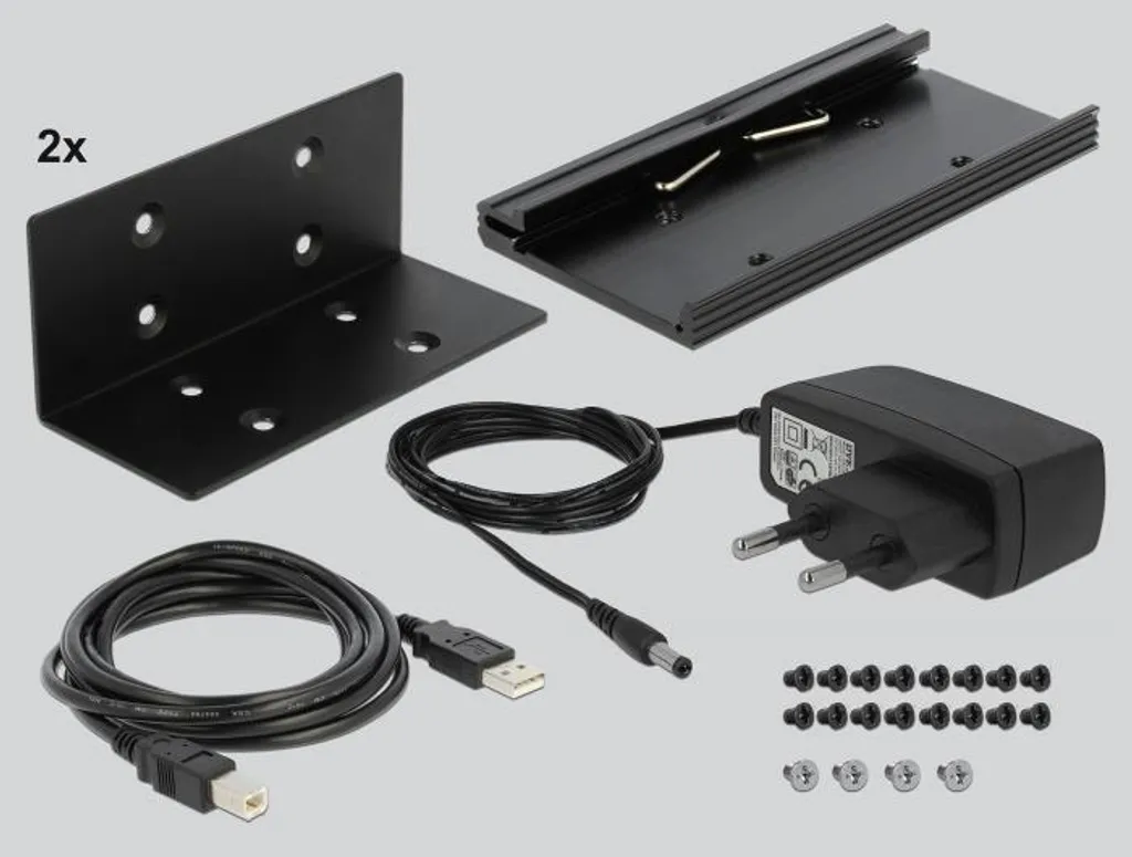 Convertisseur USB vers 12 Ports RS-232 Série DB9 - Boîtier Métal Noir