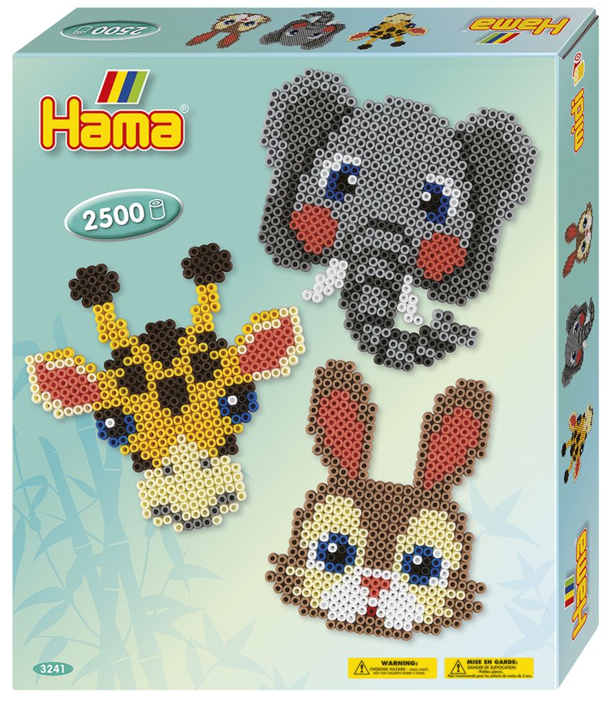 Hama Bügelperlen midi "Tierköpfe" Geschenkpackung 5,0 mm 2.500 Bügelperlen