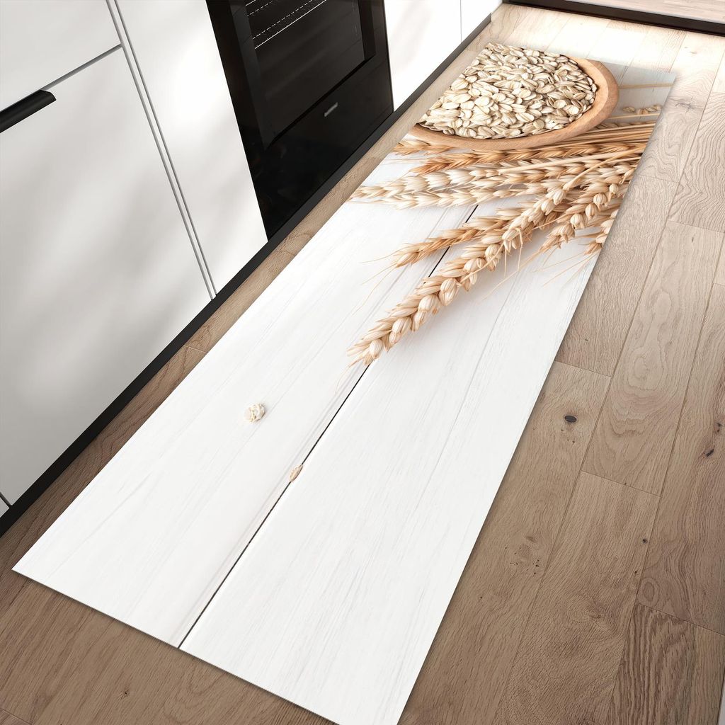 Küchenteppich 80x250cm rutschfest & abwischbar PVC Läufer - Weizenoer Selektion
