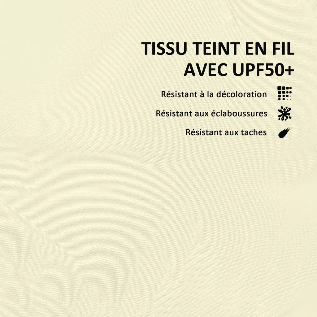 Coussin dossier et assise pour fauteuil de jardin - Confortable et crème - 4