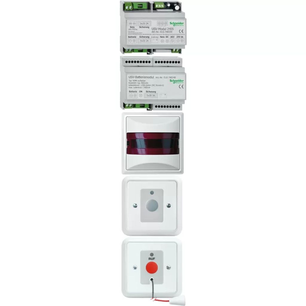 Elso Behinderten-WC-Set mit USV-Netzteil für DIN-Schiene (SIGMA) JOY reinweiß ELG740224