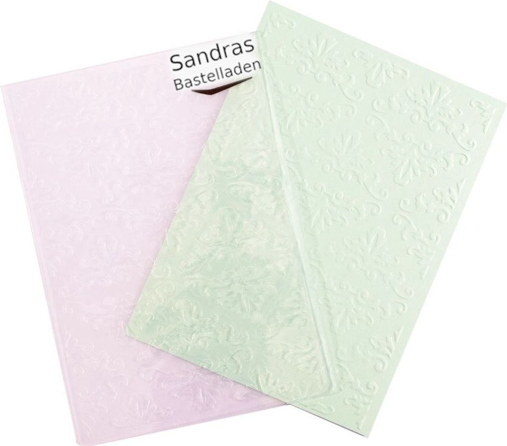 Sandras Embossing-Prägefolder/ -schablone 10,8x15cm Damast