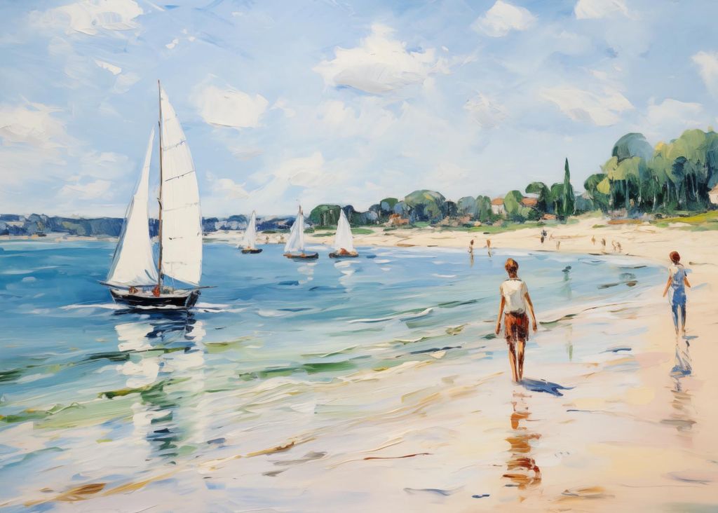 Plakat 35x25cm Leben am Ufer