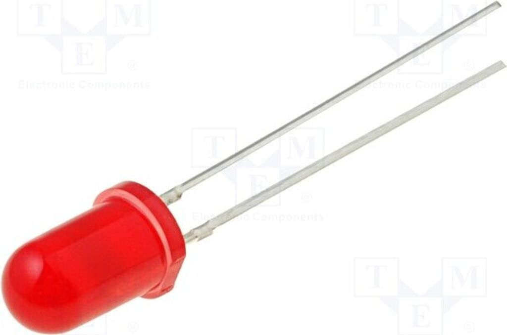 2x LED 100÷130mcd 10÷15mA rot 12V OSR6LU5B64A-12V LED Dioden THT 5mm 60° 5mm